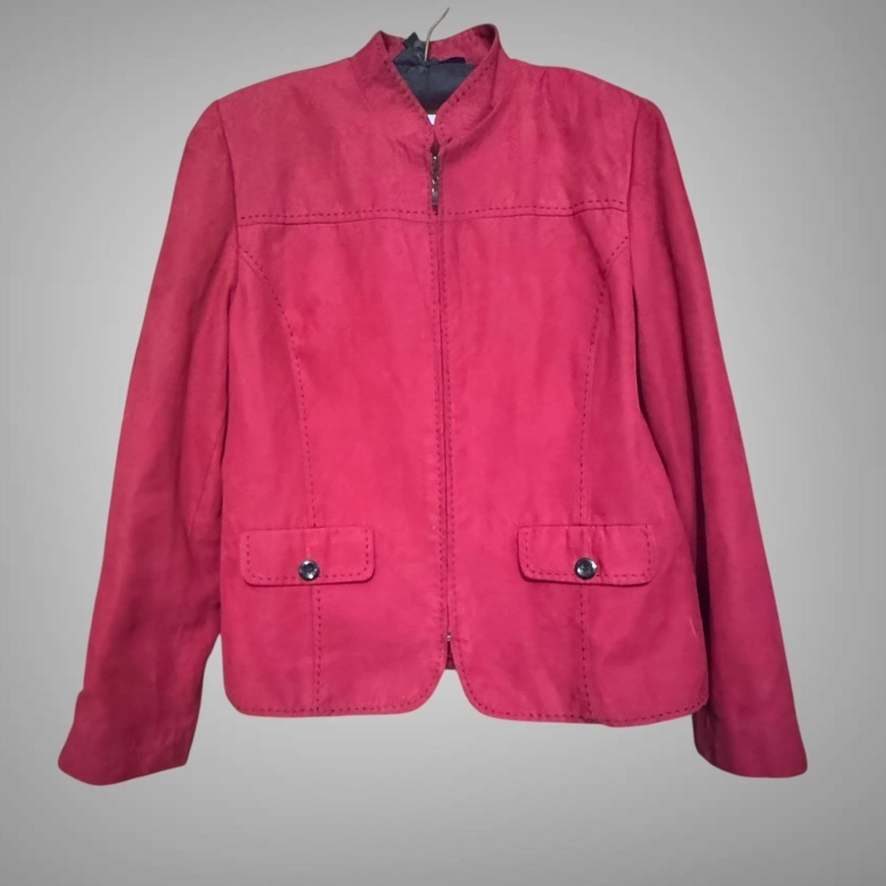 ALFRED DUNNER FAUX SUEDE JACKET SIZE 12
